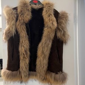 Belle Fare Suede and Fur vest